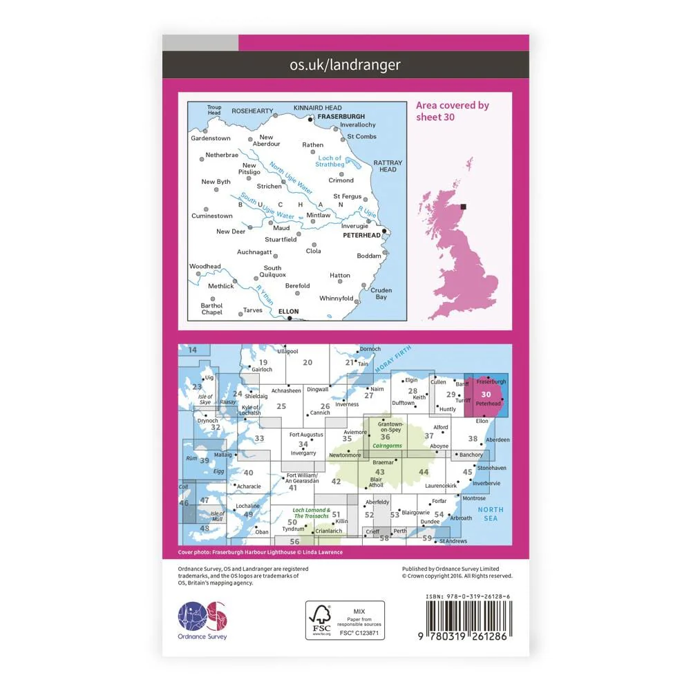 OS Landranger / Fraserburgh & Peterhead - Image 2