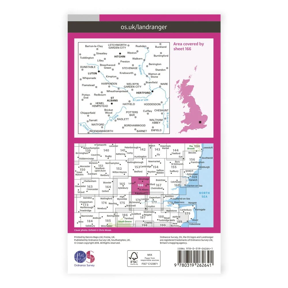 OS Landranger / Luton & Hertford - Image 2