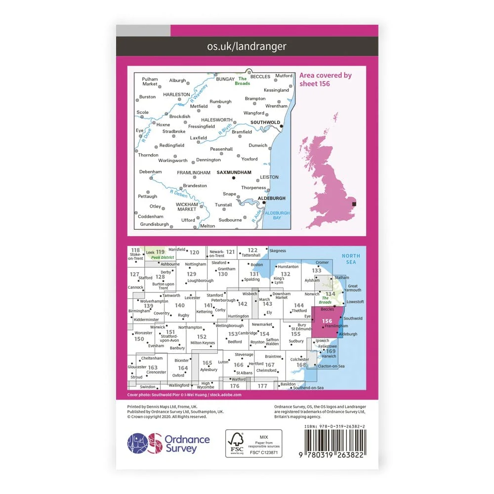 OS Landranger / Saxmundham & Aldeburgh - Image 2